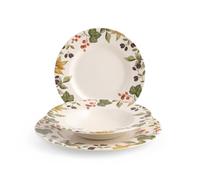 James Sadler & Sons - Service de table 18 pièces « Fruit of Forest » en Earthenware décoré - Passe au lave-vaisselle et au micro-ondes