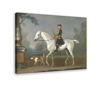James Seymour - Impression sur toile Sir Roger Burgoyne à cheval - Décoration pour chambre à coucher, bureau, chambre, cadre cadeau (60 x 90 cm)