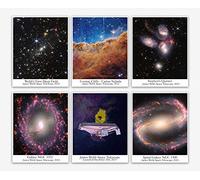 James Webb Telescope Wall Art Porte Affiche - Astronomie Displate Panneau Mural Idées De Cadeau - James Webb Solar System Affiche Scolaire Ensemble De 6- Aesthetic Room Decor (41.91cm x 59.4cm (A2))