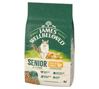JAMES WELLBELOVED Senior Croquettes complètes pour chats seniors >7 ans riches en dinde 4 kg