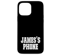 James's Phone James Nom personnalisé Blanc Noir Coque pour iPhone 13 Pro Max
