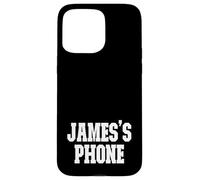 James's Phone James Nom personnalisé Blanc Noir Coque pour iPhone 15 Pro Max