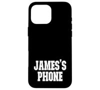 James's Phone James Nom personnalisé Blanc Noir Coque pour iPhone 16 Pro Max