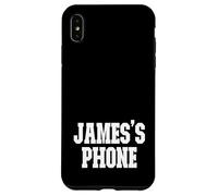 James's Phone James Nom personnalisé Blanc Noir Coque pour iPhone XS Max
