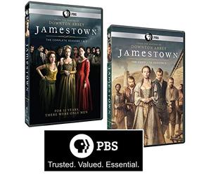 Jamestown: Complete Set of Seasons 1, 2 & 3 PLUS Bonus PBS Sticker