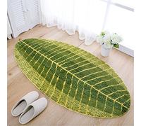 JameStyle26 - Tapis de bain antidérapant vert - Avec motif de feuilles de palmier - Séchage rapide - Pour cuisine et salle de bain - 45 x 75 cm