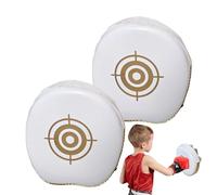 jamgeery 2 Pièces Pattes d'ours Boxe, Gants De Boxe en Cuir PU Tapis De Frappe Pare-Chocs Équipement D'entraînement pour Muay Thai, Karaté, 16x17x4.5cm
