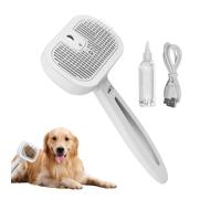 jamgeery Brosse à vapeur pour animaux de compagnie, brosse lissante autonettoyante - Peigne multifonction pour épilation des poils d'animaux de compagnie, outil de massage autonettoyant pour chats et