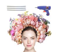 jamgeery Cerceau de cheveux de fleurs, bandeau de fleur, Bandeau de couronne florale, Coiffure de mode, casque de costume, accessoires photo pour les dames Graduation Event Spring Gathering