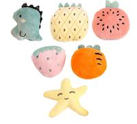 jamgeery Hédgehog Treats and Toys, Hedgehog Treat Toy - 6x pelucher petit jouet à mâcher pour animaux de compagnie | Mignon chinchilla chaton souris lapin mâcher pour les voyages à domicile intérieurs