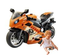 jamgeery Kit de construction de moto - Kit de modélisation de moto - Jeu de figurines avec fonctions sonores et lumineuses - Jouet de moto Push and Go avec piles pour , adultes et