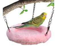 jamgeery Lit d'oiseau pour Cage, nid de calopsitte,Cabane de Couchage Chaude pour Oiseaux, lit pour Perroquet | Lit d'oiseau en Peluche, hamac Cage à perroquets, Jouets balançoires pour Conure,
