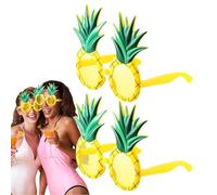 jamgeery Lunettes de Soleil Drôles | 2 Paires de Lunettes Soleil Originales - Accessoires Hawaii Pour Plage Piscine Fêtes Tropicales Lunettes Déguisement