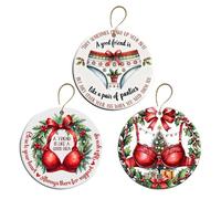 jamgeery Ornements de Noël pour Amis,Décorations 2D en Acrylique Drôles pour Meilleur Ami | 3 Pièces De Décor Amusant D'Amitié pour Sapin De Noël - pour Femmes Jeunes Adultes Fête Maison Arbre Mur