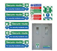 jamgeery Panneau De Sortie | Autocollants En Papier Résistants À La Décoloration - 7 Pièces Panneaux Sortie Secours Incendie Pour Sécurité | pour Entreprises Écoles Hôpitaux Bureaux Garage Couloirs