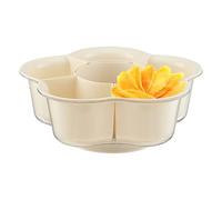 jamgeery Plat de Service Divisé - Plat Égouttoir,Plateau à Fruits Rotatif | pour Fruits, Fondue, Casse-croûte, Dessert, Fête, Repas, Restauration, Cuisine, Réfrigérateur