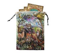jamgeery Pochettes Tarot,Porte-Cartes En Velours À Cordon Coulissant - Organisateur De Dés À Double Face Pour Transport Bureau Voyage Camping Extérieur Maison Jardin,Pour Bureau Maison Salle De Classe