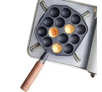 jamgeery Poêle Grill,À Boules De Poulpe Japonaise 14 Troux,Poêle Anti-adhésive pour Grillade - Pour Cuisson au Four, BBQ Extérieur, Camping, Boulettes de Viande, Four, Cuisine