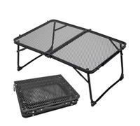 jamgeery Table Pliante pour Usage Extérieur,Table de Cuisson avec Plateau Ajouré | Bureau Métal Portable 60x40 cm pour Maison Extérieur Voyage Jardin Camping Pique-Nique BBQ