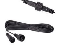 JAMHER 10M/32.8FT Câble de Rallonge Guirlande, 2 Broches Prolongateur IP65 Étanche Connecteurs pour Projecteurs Solaires, Lumières de Pointes de Jardin, Éclairage de Noël Extérieur, Sapin Lumineuse