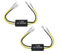 JAMHER 2 Pièces Décodeurs clignotants LED 12 V pour moto, Décodeur d'indicateur résistance de charge, adaptateur de moto, correction d'erreur de flash pour moto, scooter (10 W 10 Ω)