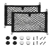 JAMHER 45x25CM Universal Filet de Rangement de Coffre Voiture avec vis et Crochets pour Les Véhicules Utilitaires, Camping-Cars, Mobil Homes, Caravanes, Bateaux(2 Pièces)