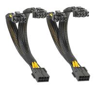 JAMHER Lot de 2 Adaptateurs d'alimentation PCIe 8 Broches vers Double PCIe à 8 Broches (6+2), Adaptateur d'alimentation PCI Express pour processeurs Graphiques GPU 8.66 inch (22cm)