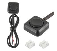 JAMHER Lot de 2 Interrupteurs à Bouton Poussoir Momentanés,12 V/24 V Mini interrupteur à bouton poussoir pour montage en surface pour Contrôle Industriel, Expériences Electroniques