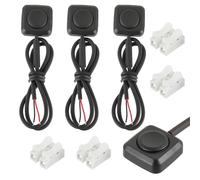 JAMHER Lot de 4 Interrupteurs à Bouton Poussoir Momentanés,12 V/24 V Mini interrupteur à bouton poussoir pour montage en surface pour Contrôle Industriel, Expériences Electroniques