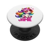 Jamie Licorne Nom Personnalisé PopSockets PopGrip Adhésif
