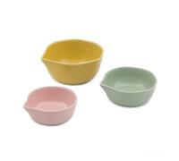 Jamie Oliver Big Love Mini Bols Doseurs, Grès Moucheté, Lot de 3 Tasses Doseuses 1, ½, ¼, Compatibles Lave-vaisselle, Micro-ondes et Four, Multicolore, 11x10x5 cm