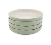 Jamie Oliver Big Love Set de Bols Empilables, Vert et Blanc, Grès Moucheté, Résistants et Durables, Compatibles Lave-vaisselle, Micro-ondes et Four, Lot de 4, 700 ml, 22x22x13 cm