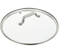Jamie Oliver by Tefal B89985 Couvercle en verre avec bord en acier inoxydable, valve d'évacuation de vapeur, protection anti-débordement, passe au lave-vaisselle, gravure exclusive Jamie Oliver, 24 cm