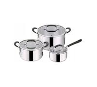 JAMIE OLIVER by TEFAL | E318S6 3-size pot set | 6-element un ensemble de casseroles