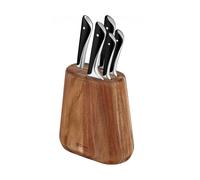 Tefal JAMIE OLIVER by Bloc + 5 Couteaux de cuisine, Chef 20 cm, Santoku 16.5 cm, Pain 20 cm, Utilité 12 cm, Office 9 cm K267S556