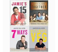 Jamie Oliver Collection 4 Books Set (Jamie's 15-Minute Meals, Together Memorable Meals Made Easy, 7 Ways, Veg Easy & Delicious Meals for Everyone)