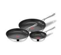Tefal Batterie de cuisine Cook's Direct Inox 3 poêles 20/24/28 cm antiadhésif induction E304S344