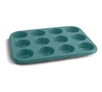 Jamie Oliver JB1460 Moule à muffins antiadhésif 12 pcs, Acier carbone, Vert