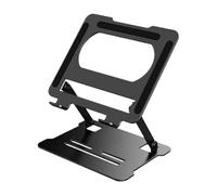 JAMIEKA Support pliable en acier carbone avec base antidérapante et cadre ventilé pour ordinateur portable jusqu'à 17"