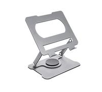JAMIEKA Support pliable en acier carbone avec base antidérapante et cadre ventilé pour ordinateur portable jusqu'à 17"