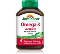 Jamieson Omega-3 Complete Extra Strenght 600 mg capsules molles pour maintenir un niveau normal de cholestérol 80 cps