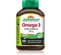 Jamieson Omega-3 Extra Strenght 700 mg capsules molles pour favoriser la fonction du cerveau et améliorer la mémoire 100 pcs