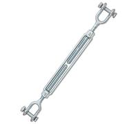 Jamiikury Tendeur à mâchoire de 1,27 cm galvanisé pour mâchoire et mâchoire, mâchoire fermée, mâchoire marine, limite de charge de travail de 1,587,6 kg, durable pour câble métallique (M12 x 15,2 cm)