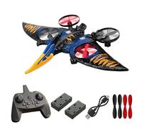 JAMING Pterodactyl - Drone Dinosaure pour Enfants - Facile à Piloter - Dragon - Avion télécommandé - Cadeaux d'anniversaire pour garçons - Loisirs - Avion télécommandé (Bleu)