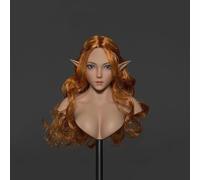 JAMING Sculpture de tête de femme à échelle 1/6, elfe fille, peau pâle, sculptée pour figurine d'action féminine de 30,5 cm (M017-C)