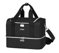 Jamiukro Trousse de Rangement Vernis à Ongles Extra Large pour 80 flacons et Lampe UV LED - Sac manucure avec 2 Pochettes Amovibles, Organiseur Nail Art et Sac de Voyage, Noir