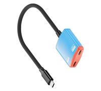 JAMNGHB Adaptateur de lunettes portable 1 entrée 2 sorties Type C Splitter Hub pour accessoires de réalité virtuelle avec fonction Plug and Play Lunettes de réalité Lien