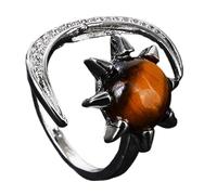 JAMNGHB Bague en cristal étincelant confortable à porter avec des pierres précieuses naturelles, bijoux de doigt tendance, accessoire polyvalent et élégant, taille unique, Comme décrit, Comme décrit.