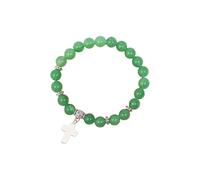 JAMNGHB Bijou réglable en aventurine verte avec cristaux synthétiques et perles - Accessoire spirituel vert, taille unique, Comme décrit