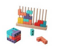 JAMNGHB Bloc de Puzzle en Bois bâtiment éducatif Jouet d ' Apprentissage précoce pour Les d ' âge préscolaire et Les de la Maternelle Forme Cognition Jouet de Bloc de Construction d ' éducation